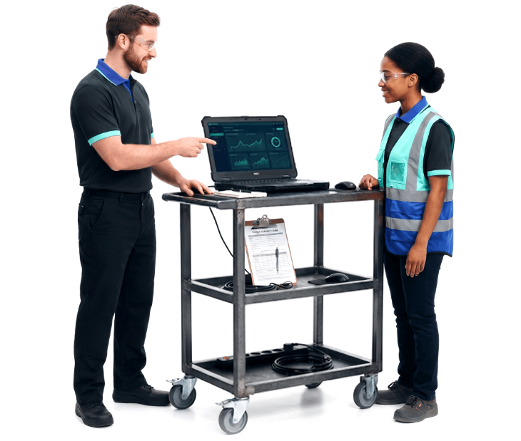 A demo session — Torque running on the customer's own production data